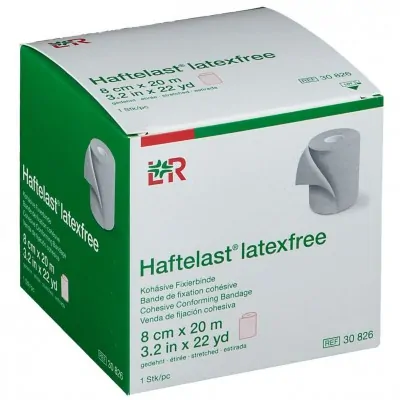 Haftelast Latexfree Yellow 8cm x 20m| Κολλητικός επίδεσμος περίδεσης