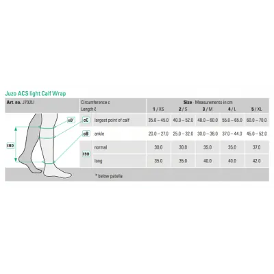 Juzo ACS Light Calf - Ρυθμιζόμενο Συμπιεστικό Ένδυμα Γαστροκνημίας