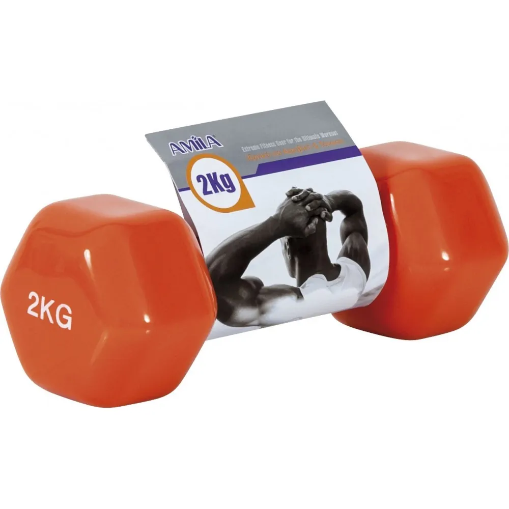 Βαράκια βινυλίου 2kg Amila - Healthaction Βαράκια βινυλίου 2kg Amila - Healthaction