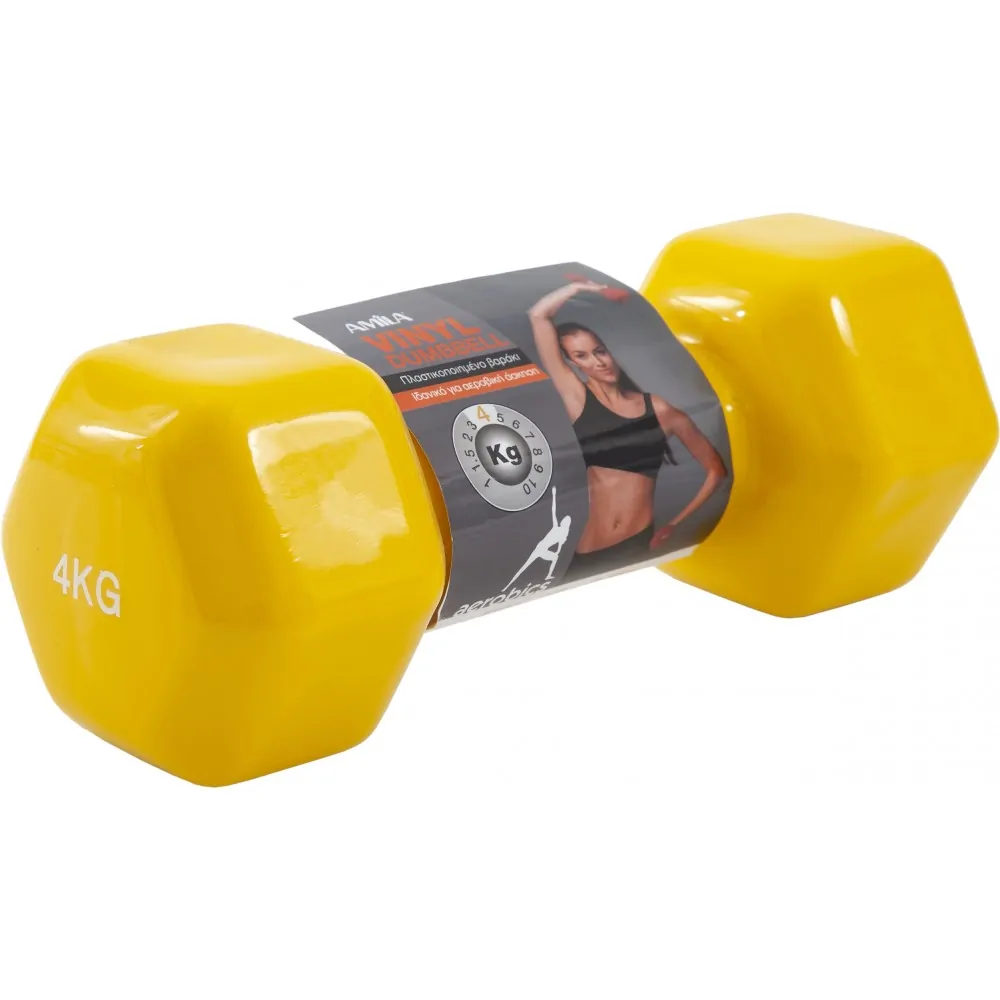 Βαράκια βινυλίου 4kg Amila - Healthaction Βαράκια βινυλίου 4kg Amila - Healthaction