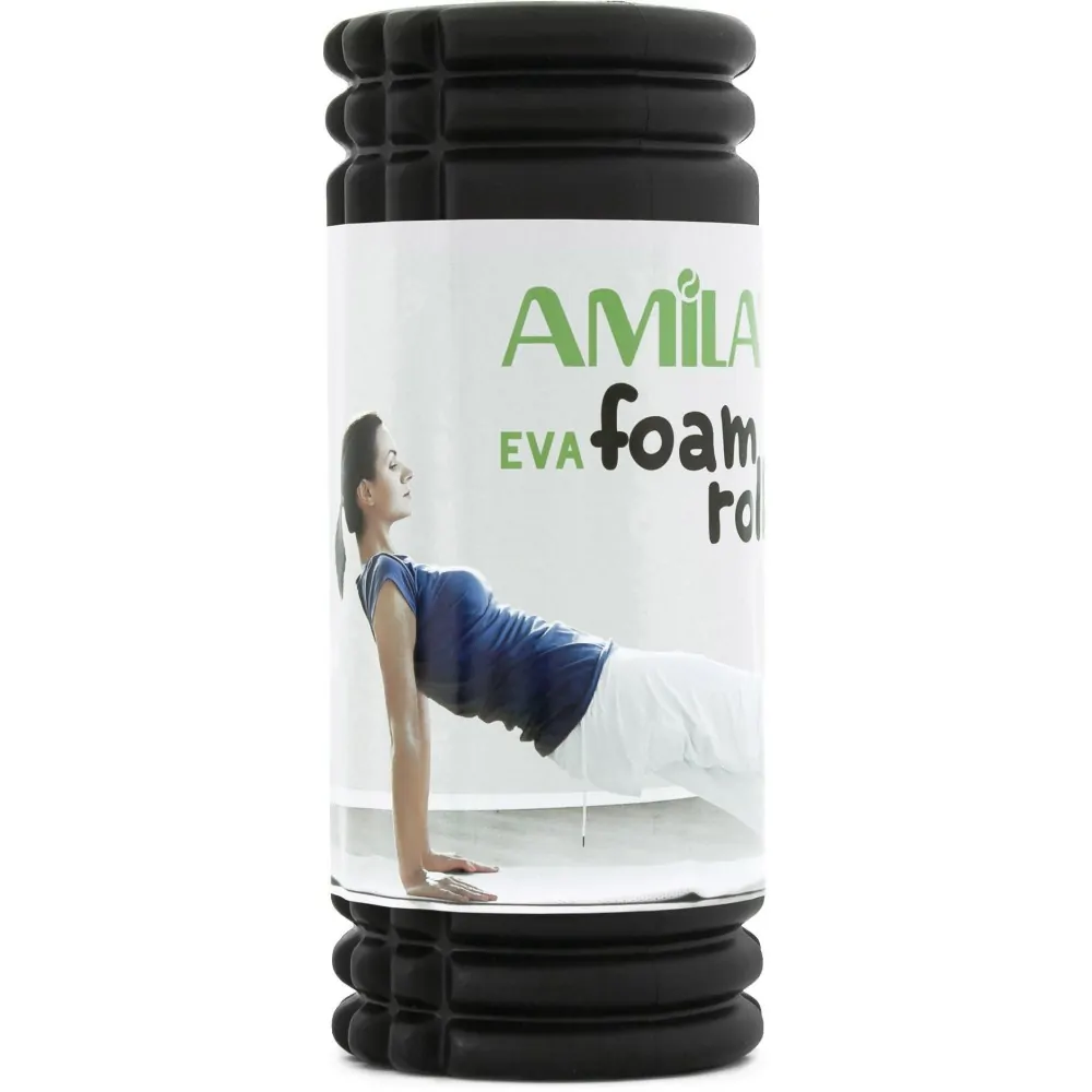 Foam Roller eva 14x33cm black/lime - HEALTHACTION Foam Roller eva 14x33cm black/lime - HEALTHACTION