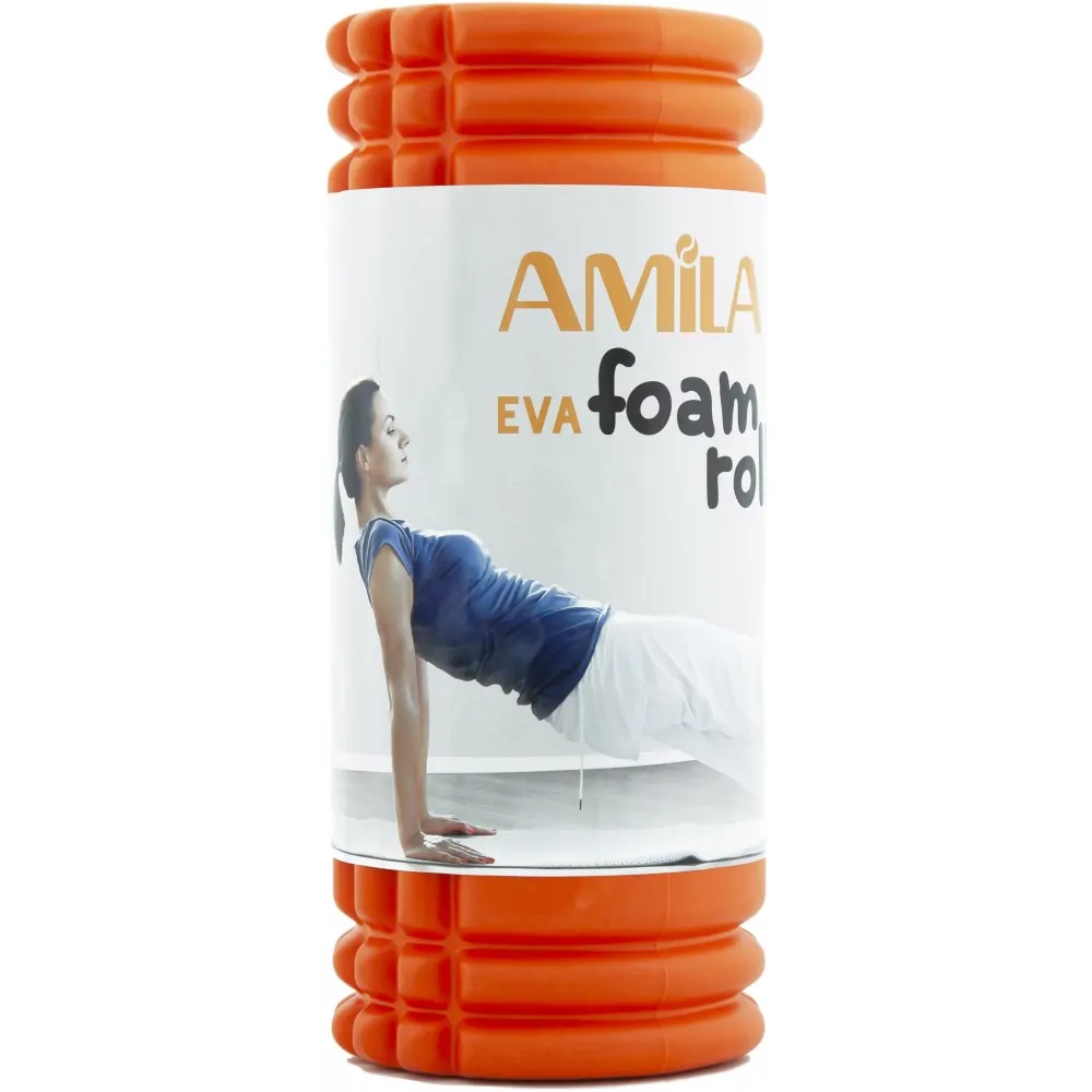 Foam Roller eva 14x33cm orange/black - HEALTHACTION Foam Roller eva 14x33cm orange/black - HEALTHACTION